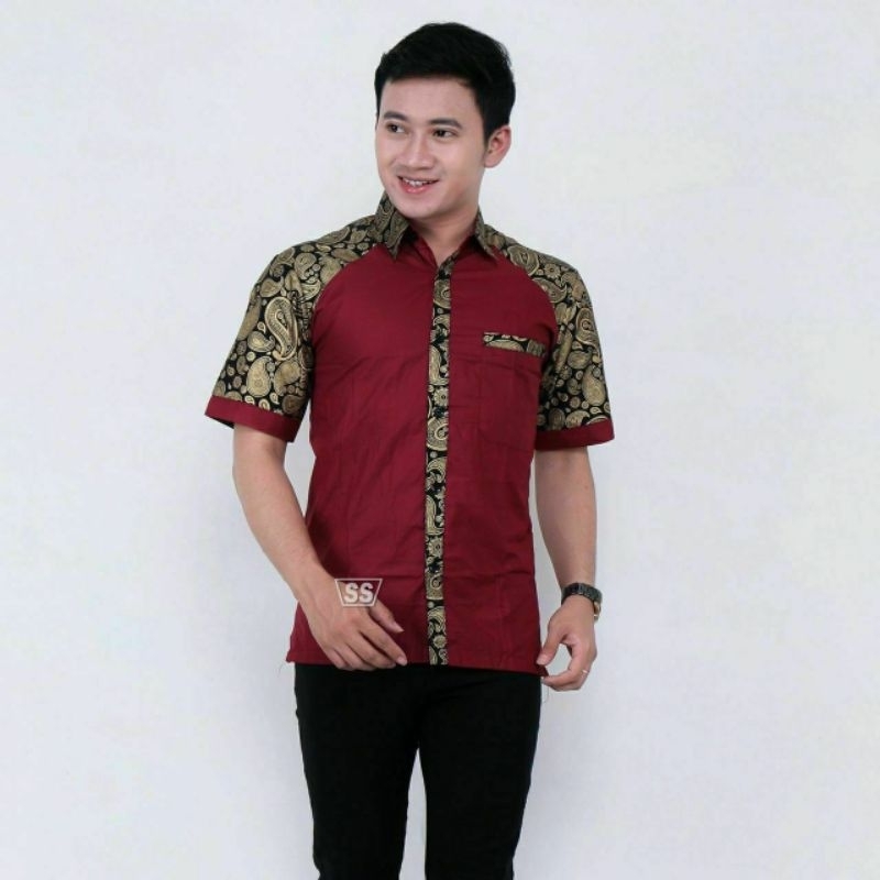 [REAL PICTURE] HEM BATIK PRIA/COWOK LENGAN PENDEK ORIGINAL