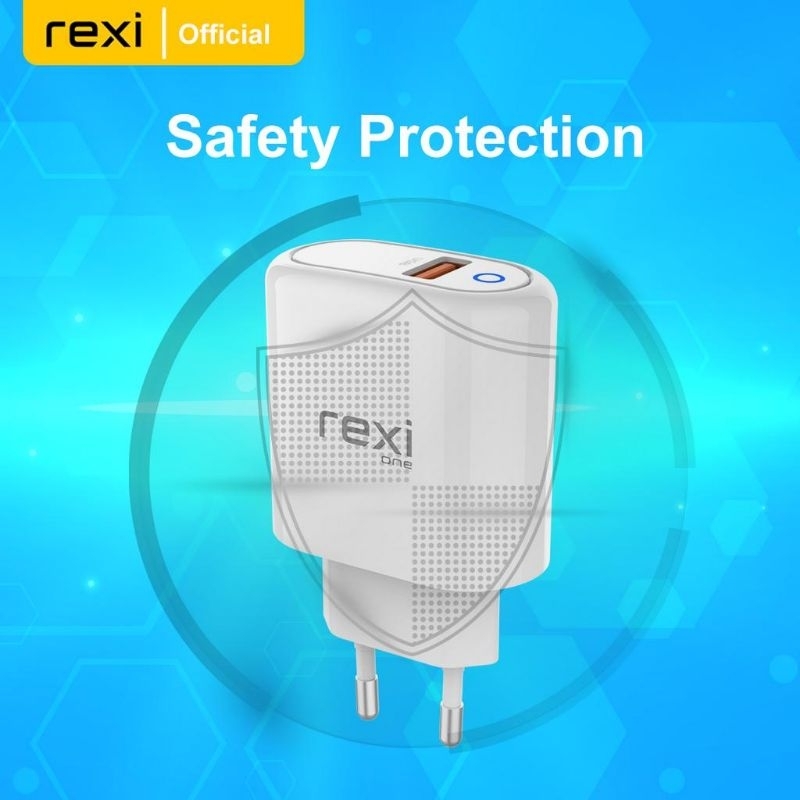 Rexi CO30 Fast Charging 18W 3A Charger with Micro USB / Type-C / Lightning Cable