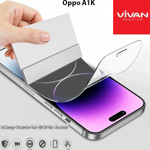 Vivan Hydrogel Oppo A1K Anti Gores Original Crystal Clear Protector Screen Guard Full Cover