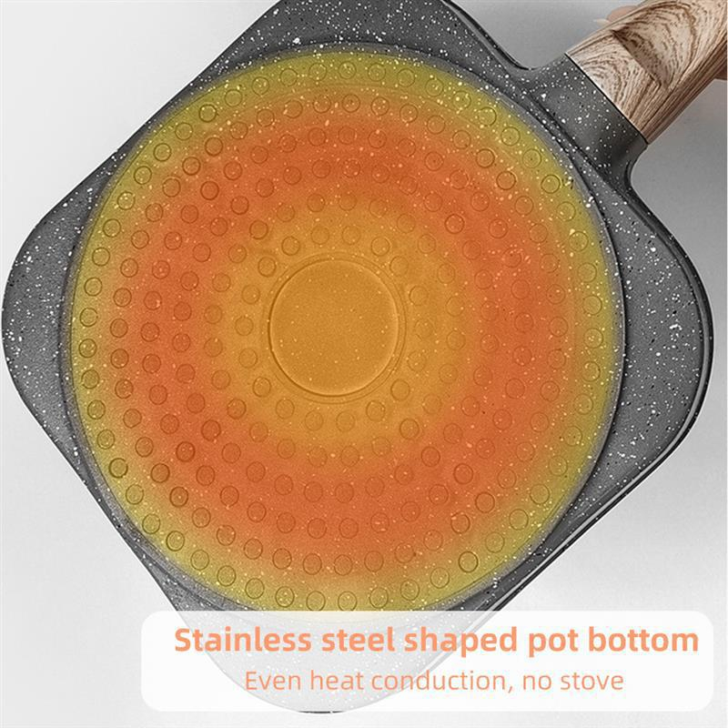 Teflon Wajan Penggorengan 4 Lubang Pancake Pan Non Stick - ZO-BP1 - Gray