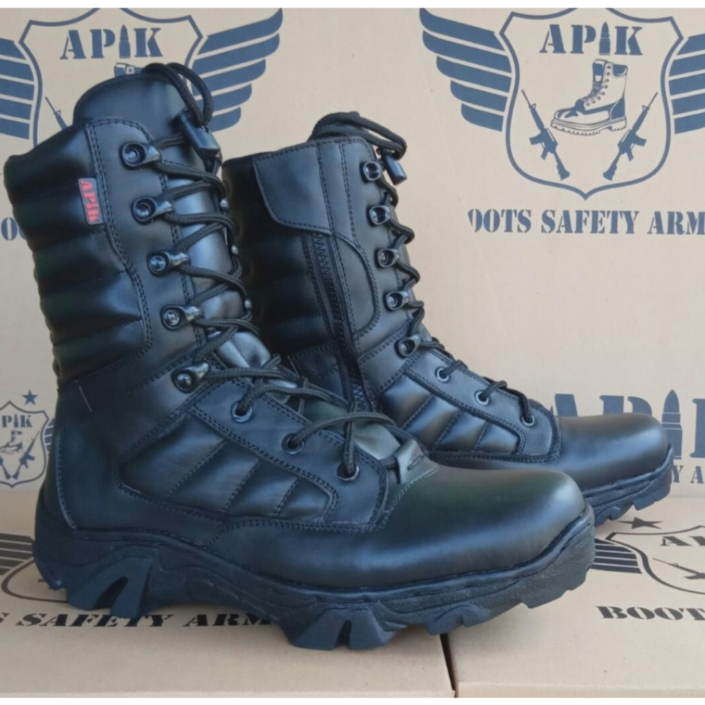 Sepatu PDL Paskhas Full Kulit Sapi Asli TNI Polri Security Apik