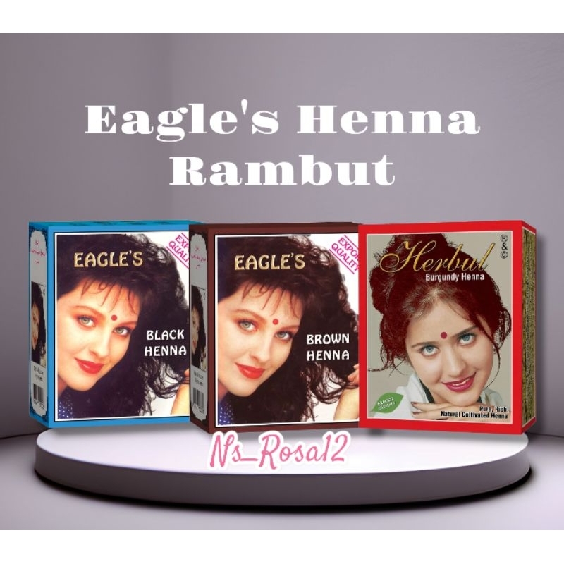 EAGLES HENNA RAMBUT - Hena Rambut / Henna Black / Brown Henna / Burgundy Henna