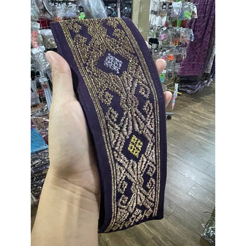 obi songket bordir premium