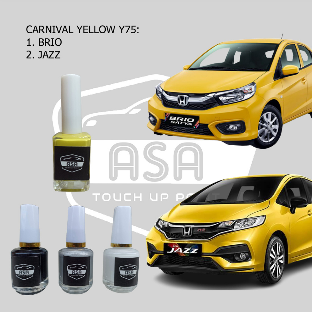 Y75 Cat Oles Penghilang Penutup Baret Lecet Mobil Honda Brio Jazz Kuning Carnival Yellow Original