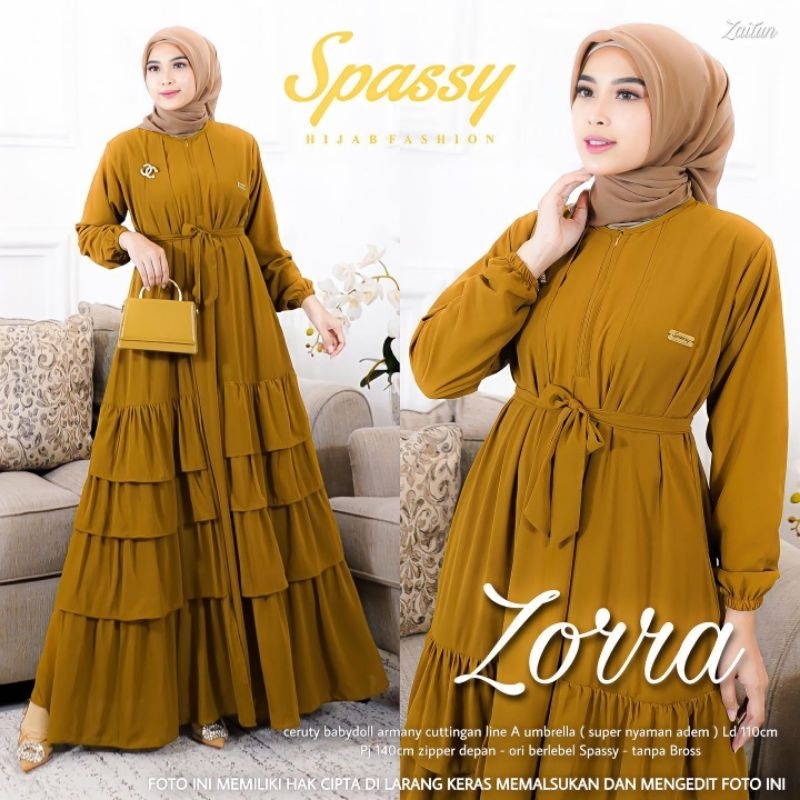 ZORRA DRESS CERUTY BABYDOLL BUSUI FRIENDLY/GAMIS POLOS PREMIUM FULL FURRING/DRESS MUSLIM ABAYA KEKINIAN/FAR MOSLEMSTORE