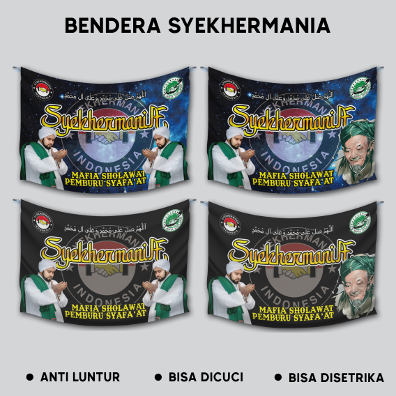 BENDERA SYEKHERMANIA MAFIA SHOLAWAT READY STOK FULL PRINTING JUMBO