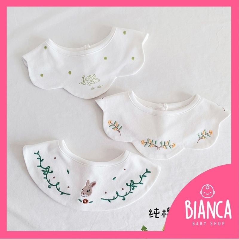 BIANCA - Bibs Tadah Air Liur Premium Anak 3 in 1 RABBIT GREY SERIES