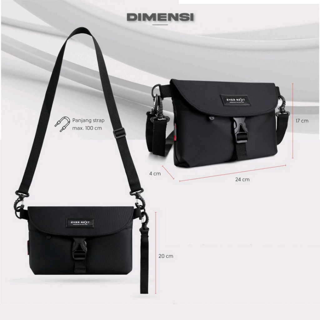 Tas Selempang Sling Bag Handbag Slempang Clucth Bag Waistbag Pria Cowok Distro Anti Air Original Kecil Waterproof Multifungsi R32