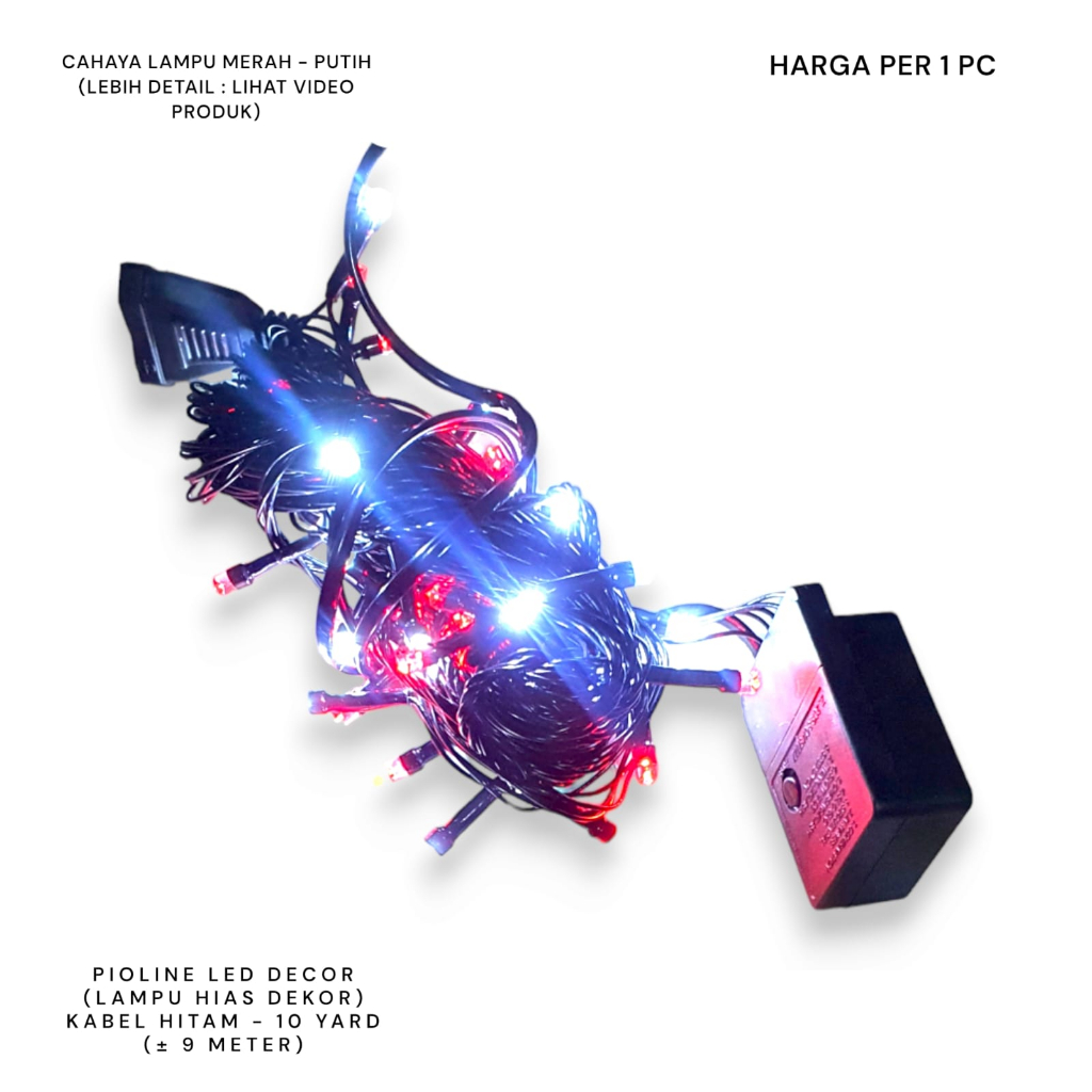 Lampu LED Merah Putih Pioline / Lampu Tumblr / Twinkle Light /Lampu Dekorasi Hias / Lampu Hias 17 Agustus