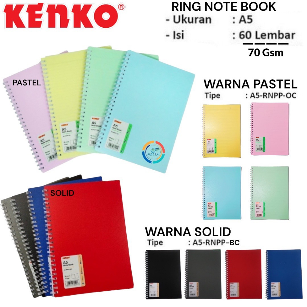 

Kenko Ring Notebook A5 RNPP-OC BP | 60sheets 70gsm