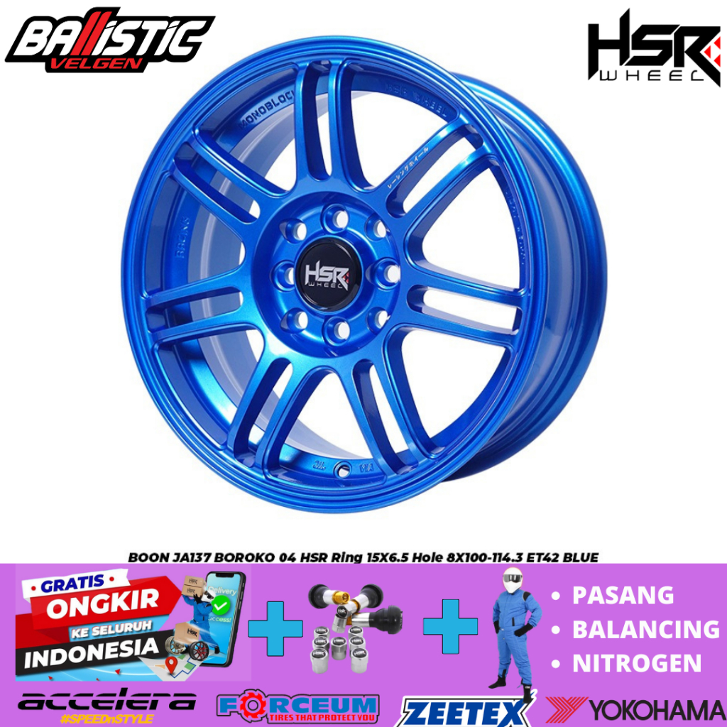 velg enkei r15 hsr boon terlaris blue candy pelek rata body buat avanza,xenia,brio,jazz,mobilio,yari