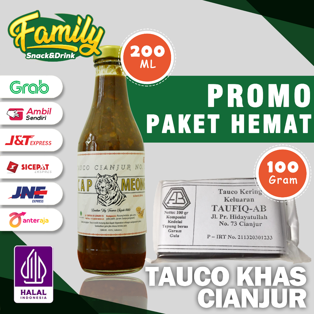 

Paket Hemat Tauco Cianjur Tauco Basah Tauco Kering Khas Cianjur