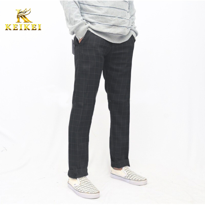 Celana Tartan Pria Slim Fit Premium Celana Chino Chinos Panjang Kotak Kotak Pria