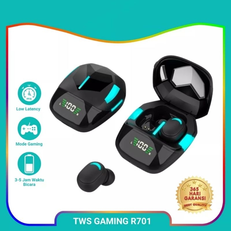INONE Headset Gaming TWS Bluetooth BT5.1 Waterproof Low Latency