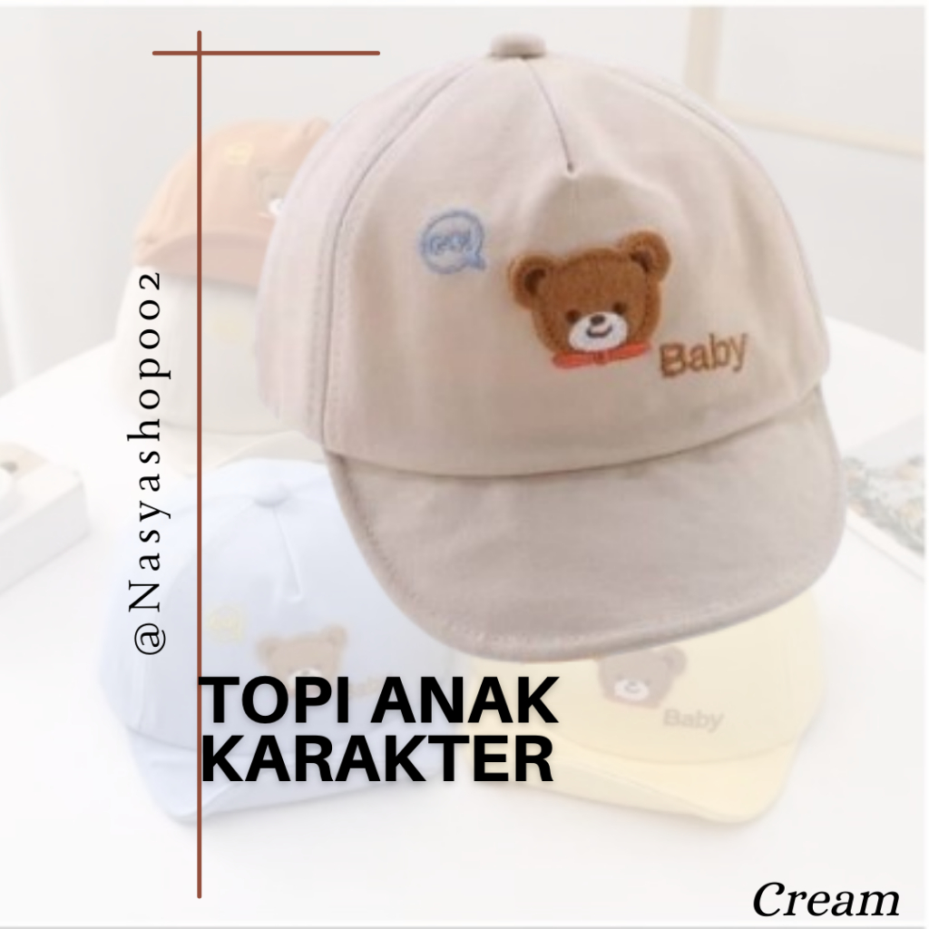 Topi Terbaru Anak Karakter Laki Laki Perempuan 0-3 Tahun Topi Bayi Lucu Topi Kids Topi Murah Premium