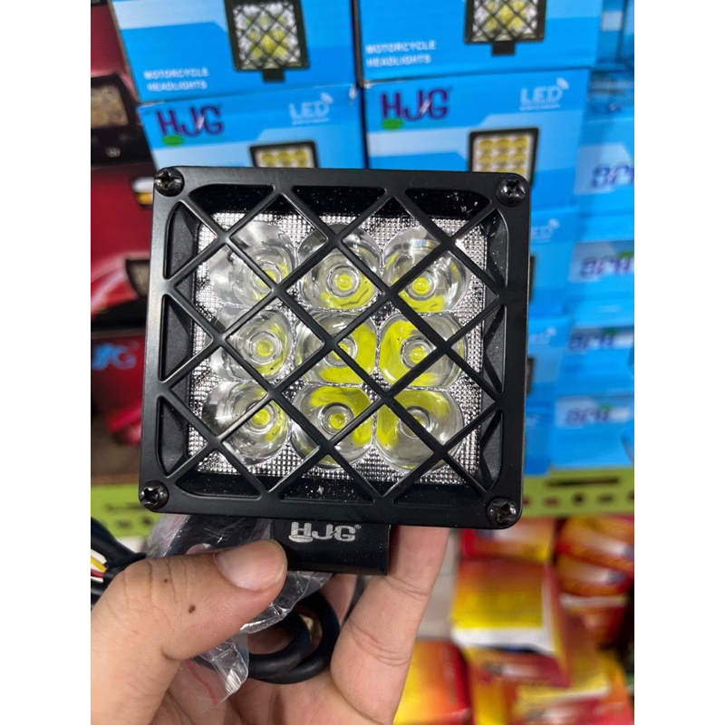 Lampu Tembak Sorot HJG 9 Mata 45watt Terang/ Lampu Tebak Motor