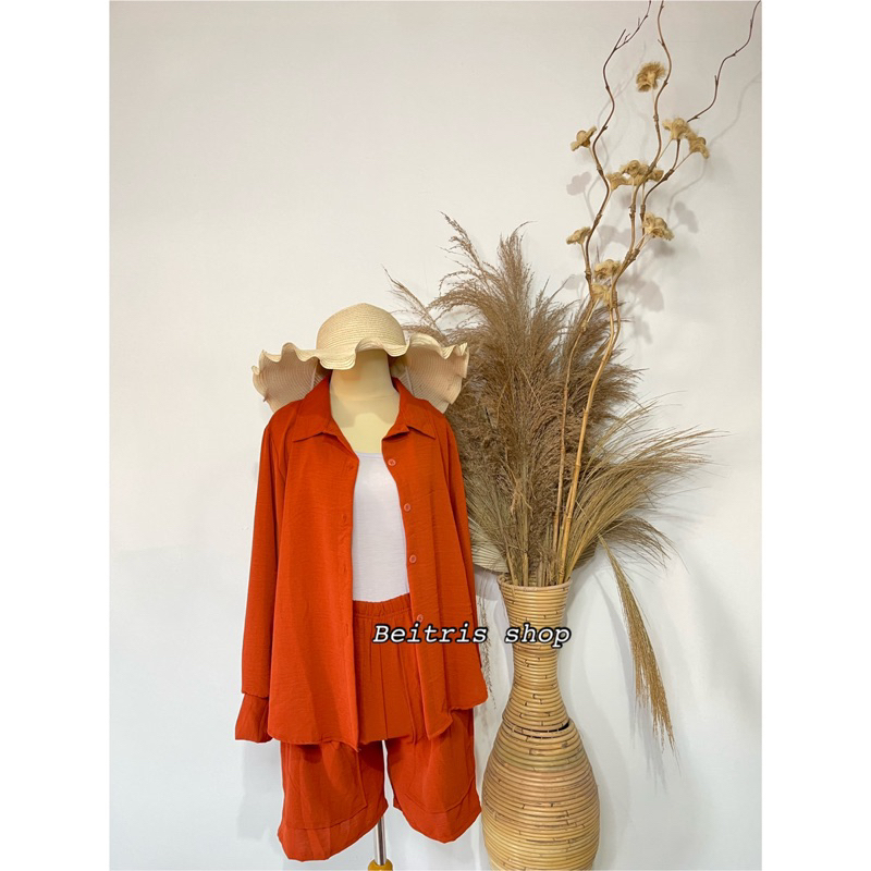 CRINKLE SET - SETELAN WANITA CELANA PENDEK | CRINKLE AIRFLOW PREMIUM