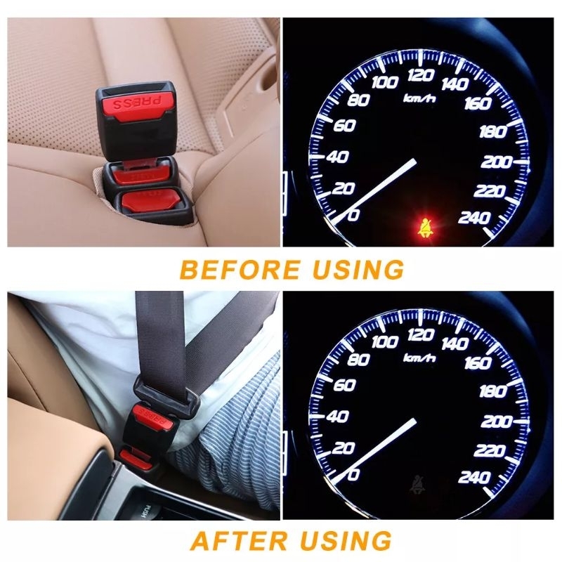 US154 2pcs Belt Buzzer Seat Belt Buzzer Stoper Alarm Adaptor Seat Belt Buckle By Toko Haji Usman