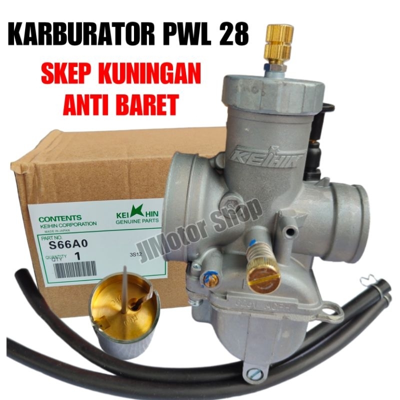 KARBU KARBURATOR PWL 28 KAWASAKI NINJA R SS RR SKEP KUNINGAN TEMBAGA ANTI BARET UNIVERSAL SEMUA MOTOR