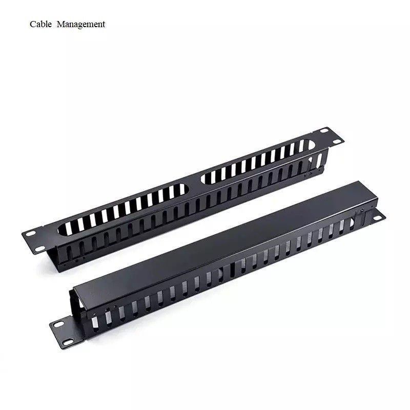 19 Inci Wire Management 1U Metal Jalur Kabel Rak Server Untuk Rack Server Cable Manager