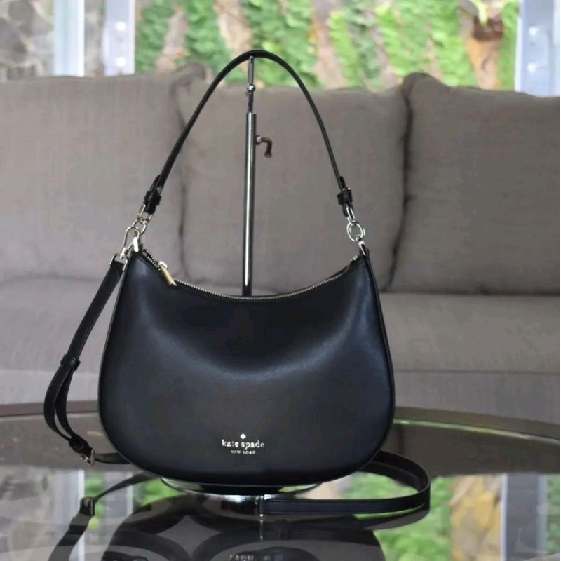 KS STACI LARGE SAFFIANO LEATHER SHOULDER BAG