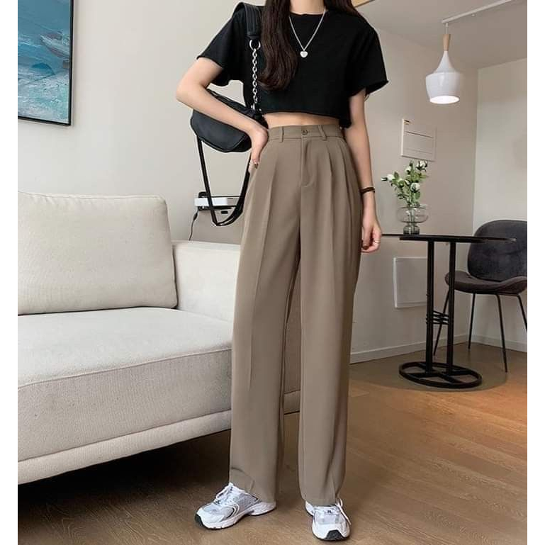 Celana Kerja / Formal Anti Kusut Kulot Wanita Highwaist Loose Pants Korean Style By TukuKlambiy Image 9
