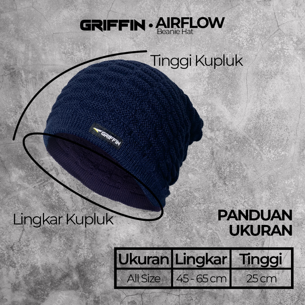 Kupluk Pria Dewasa Beanie Hat Rajut Korea Keren Airflow