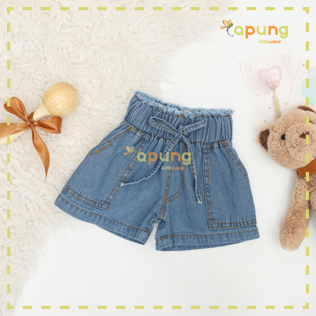 (Capung Kidswear) Hotpants Viona Jeans Anak Perempuan 1-6 Tahun