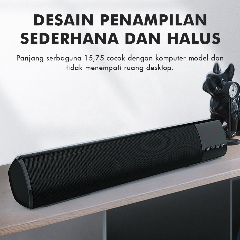 POPCORN Speaker Bluetooth Multifungsi Soundbar Rumah Subwoofer 10W Dengan Mikrofon Panggilan Internal