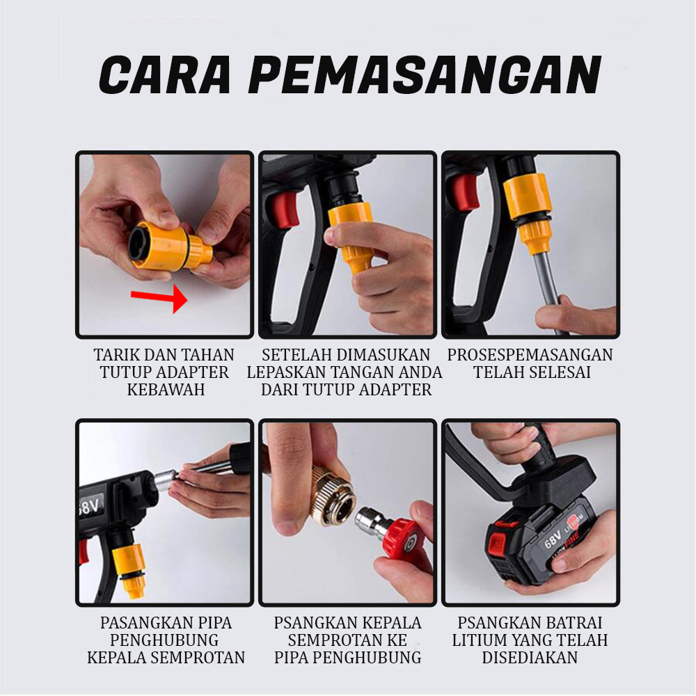 Alat Cuci Mobil Dan Motor/Semprotan Serbaguna Dengan Pompa Turbo XCJ-1