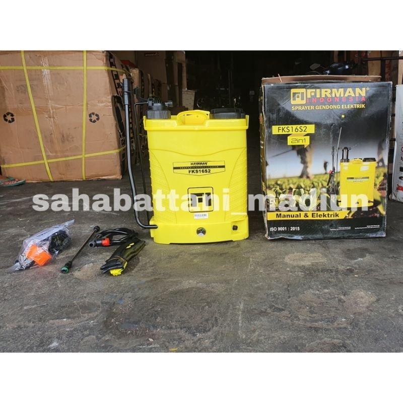 Sprayer Hama Elektrik Manual 16L FIRMAN FSK16S 2in1 Knapsack Alat Semprot Hama FIRMAN