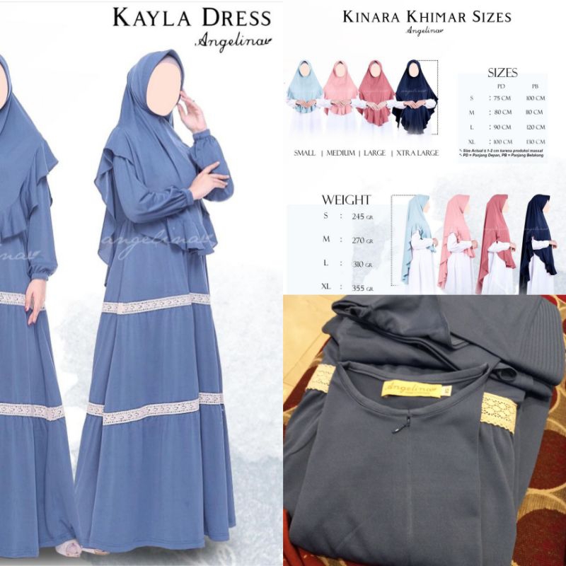 PRELOVED KAYLA DRESS KINARA KHIMAR BY ATELIER ANGELINA