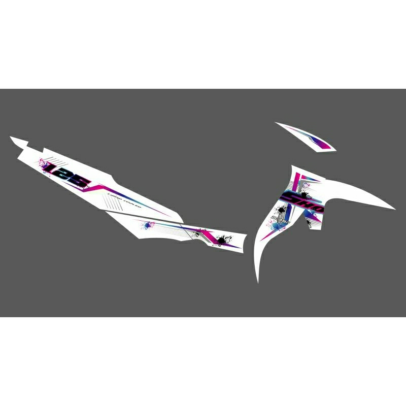 Striping sticker Shogun SP 125 Shogun robot lis rainbow