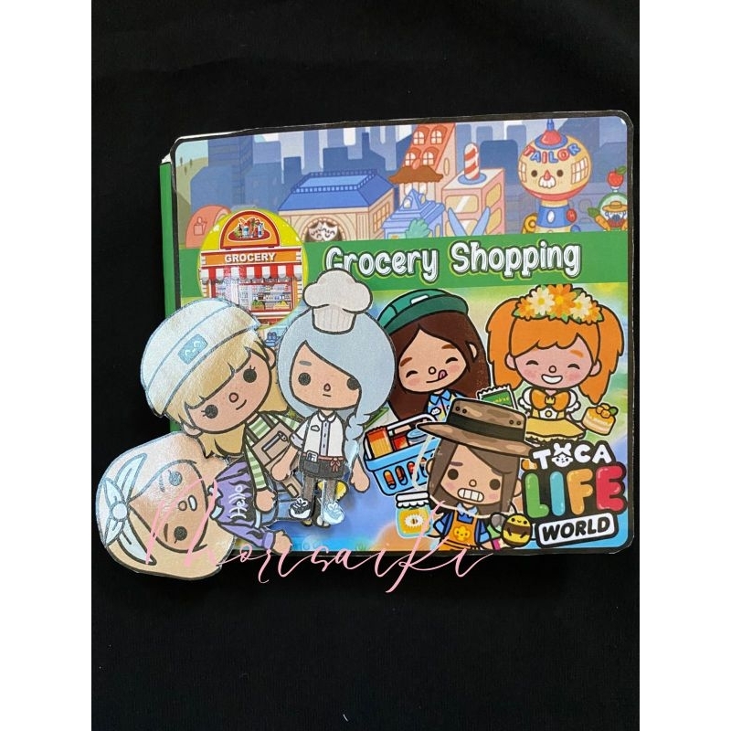 Paper Doll Toca Boca Life Quite Busy Book Grocery Shopping Laminasi 260Gram