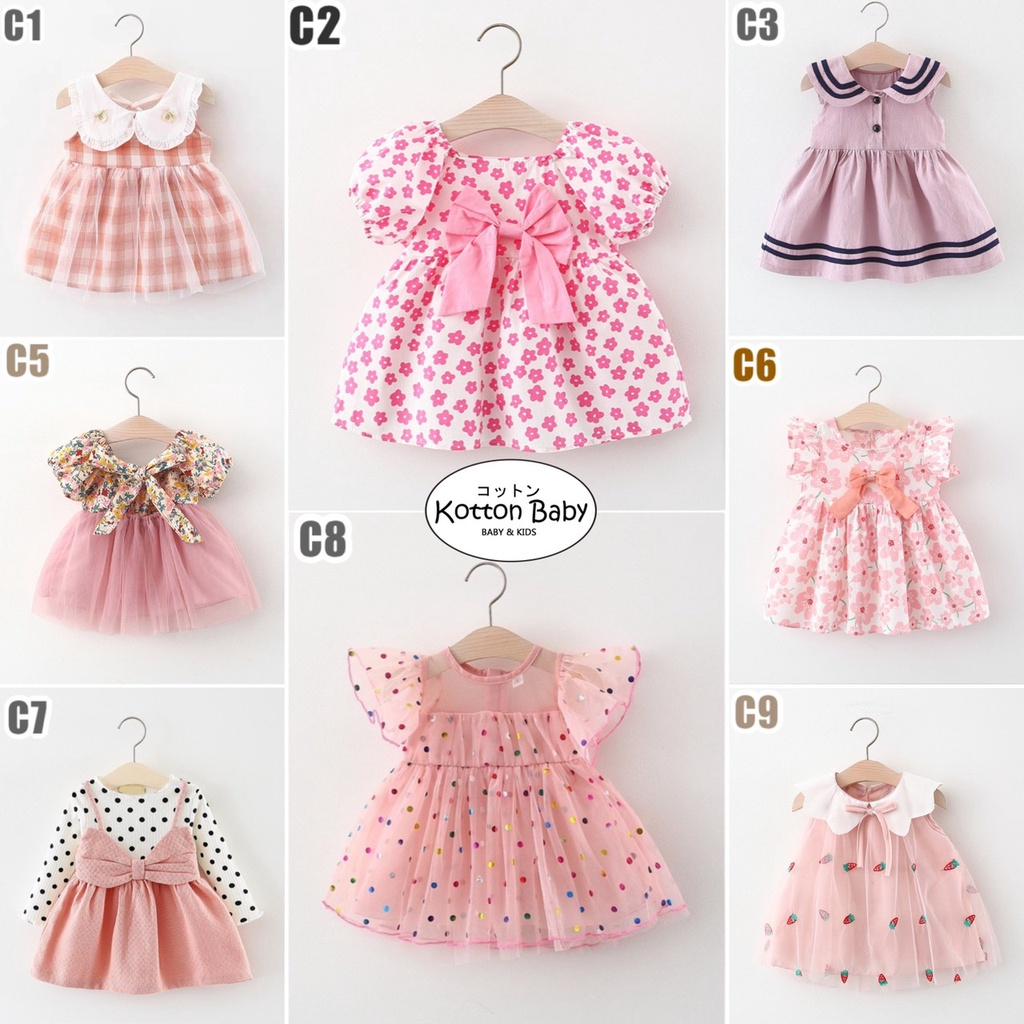 6-36bln DRESS BAYI ANAK [KUALITAS IMPOR] GAUN BAYI PESTA ELEGAN FORMAL PEREMPUAN R catalog R C