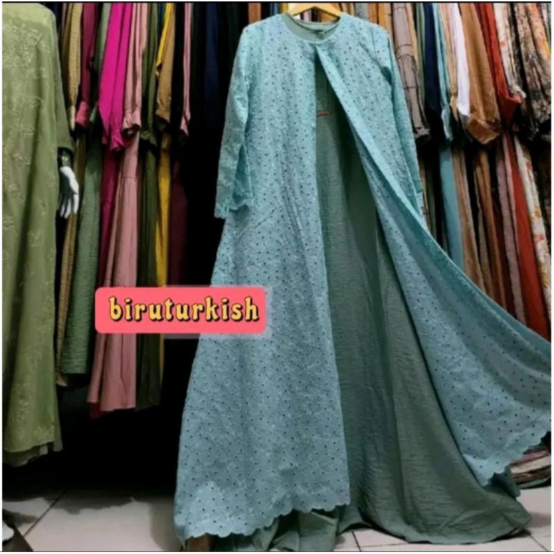 GAMIS 2IN1 BROKAT IMPORT PREMIUM ORI SALVINA ROMPI BISA DILEPAS