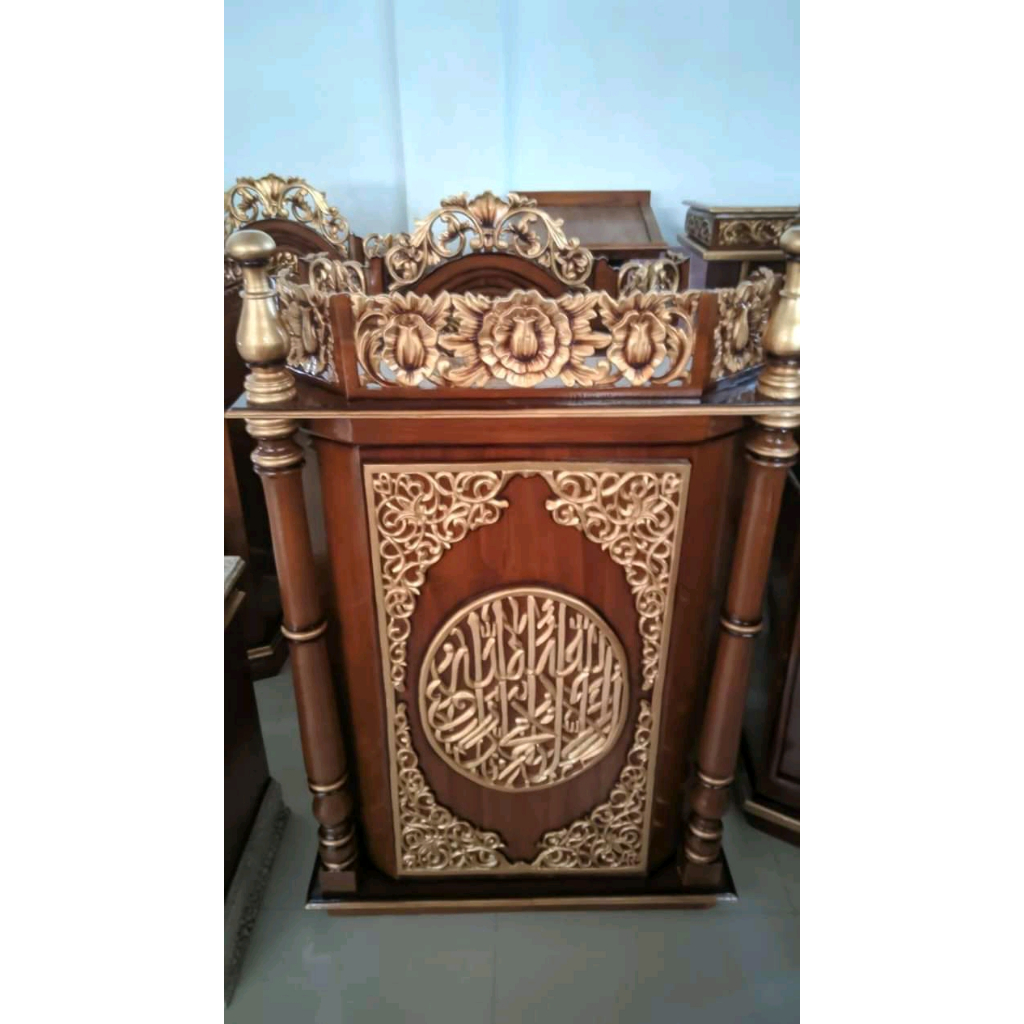 mimbar kayu jati/mimbar islami/ukir jepara/furniture jepara