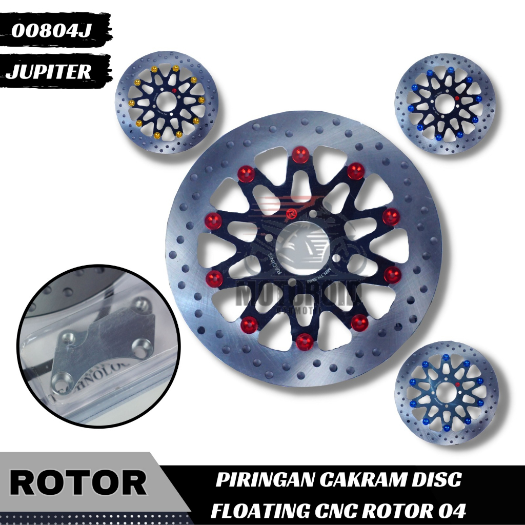 Piringan Rotor  Floating Full Cnc Model Bintang Black Jupiter