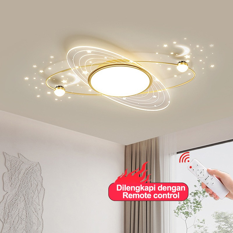 Golden LED Lampu Plafon LED 48Wat Warna Lampu Hias Bentuk Persegi Gaya Nordic Minimalis Untuk Dekorasi Ruang Tamu / Kamar Tidur