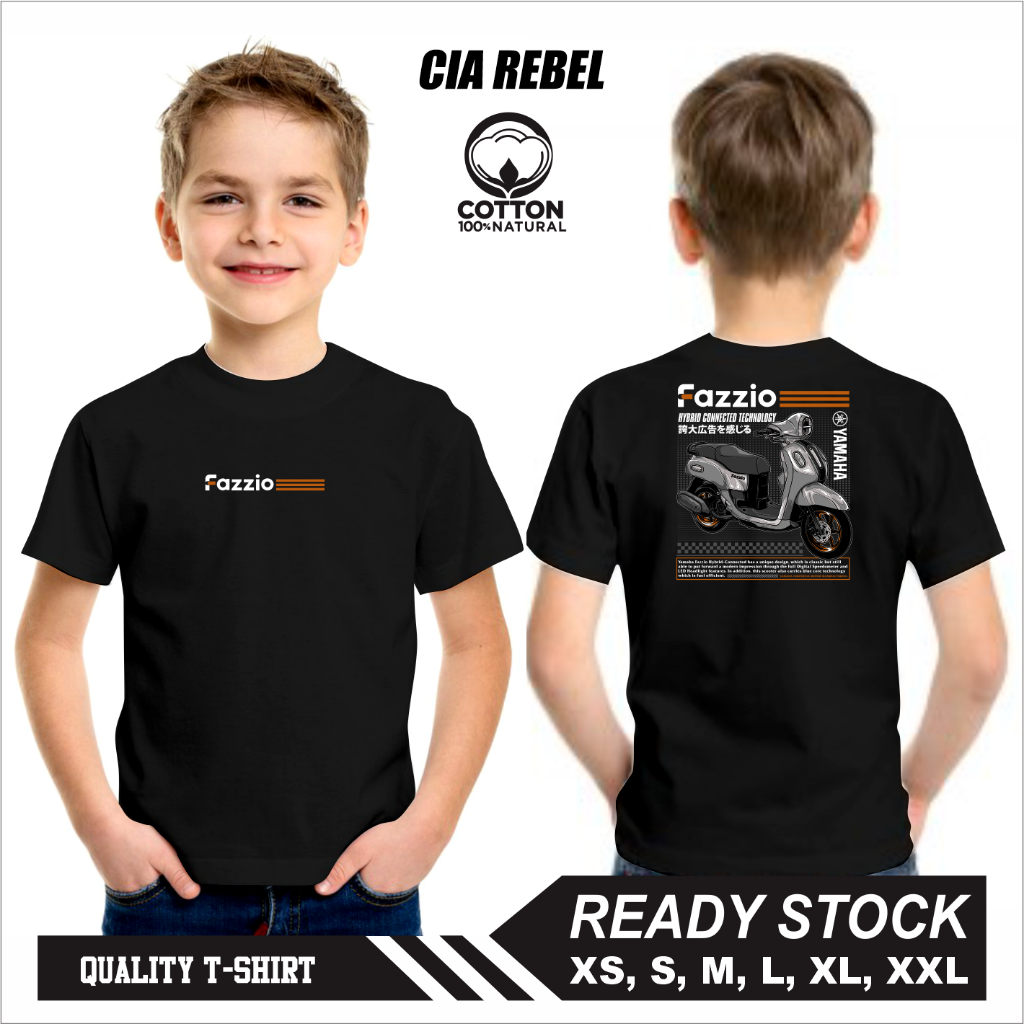 Kaos Baju Anak Otomotif Yamaha Fazzio