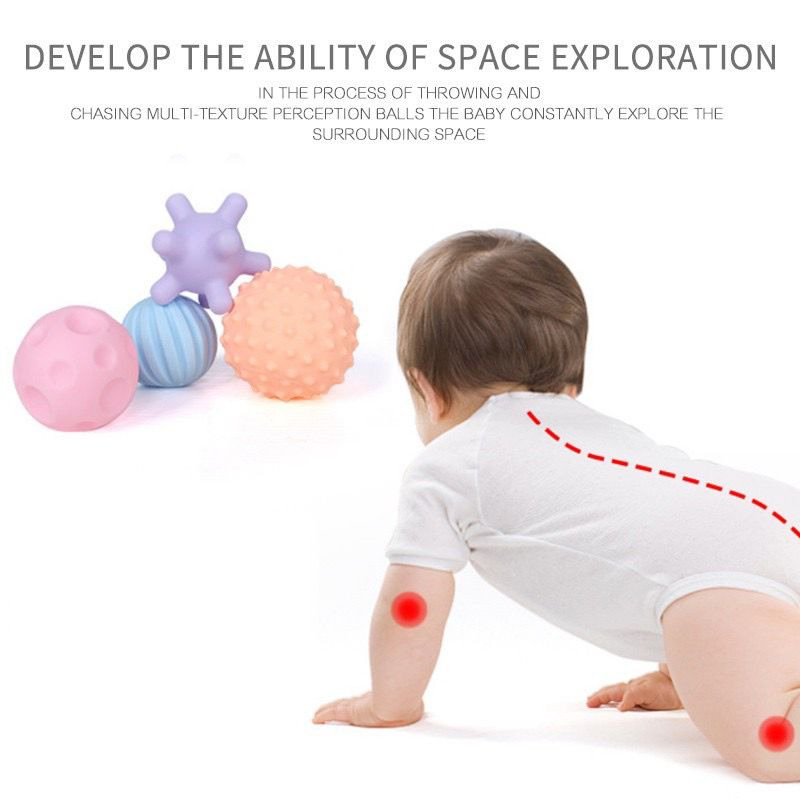 Bola Sensori Bayi / Sensory Ball for Baby / Mainan Bola Bunyi Pijat / Bola Silikon Anak