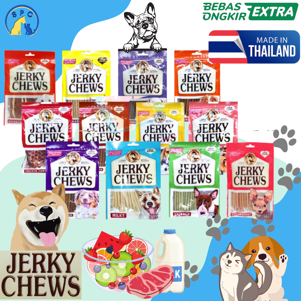 JERKY CHEW Snack Anjing 70 Gram Dental Stick Jajan Anjing Gigitan Anjing