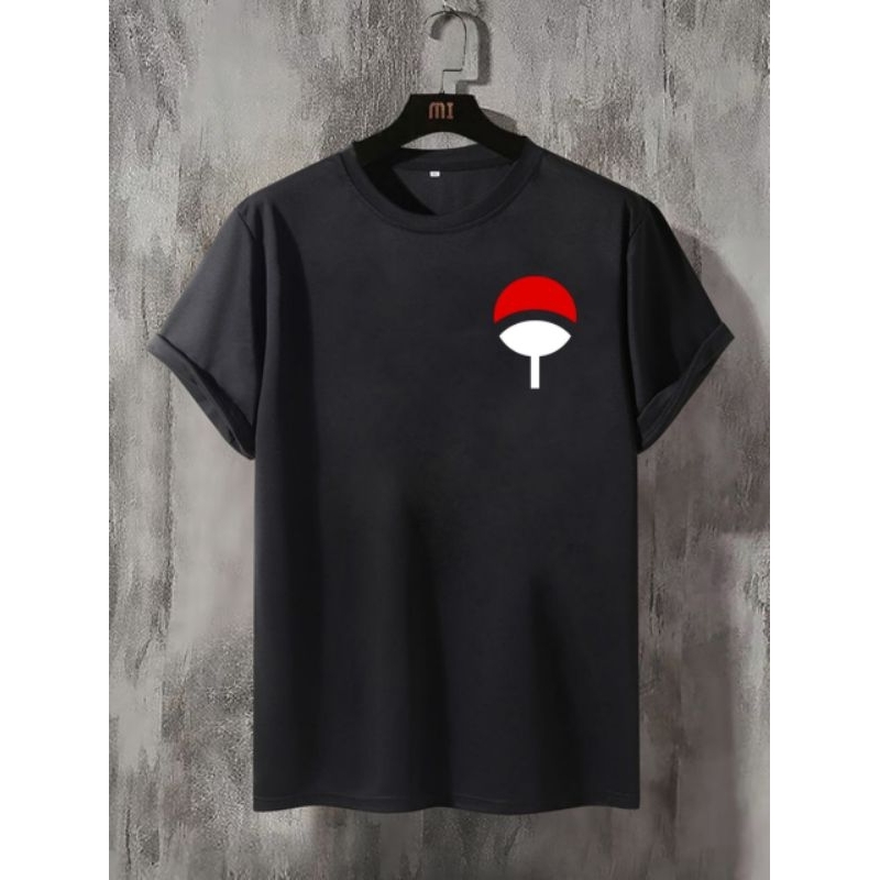 Kaos pria atasan oblong dewasa baju kaos pria lengan pendek baju cowok LOGO KLAN UCHIHA