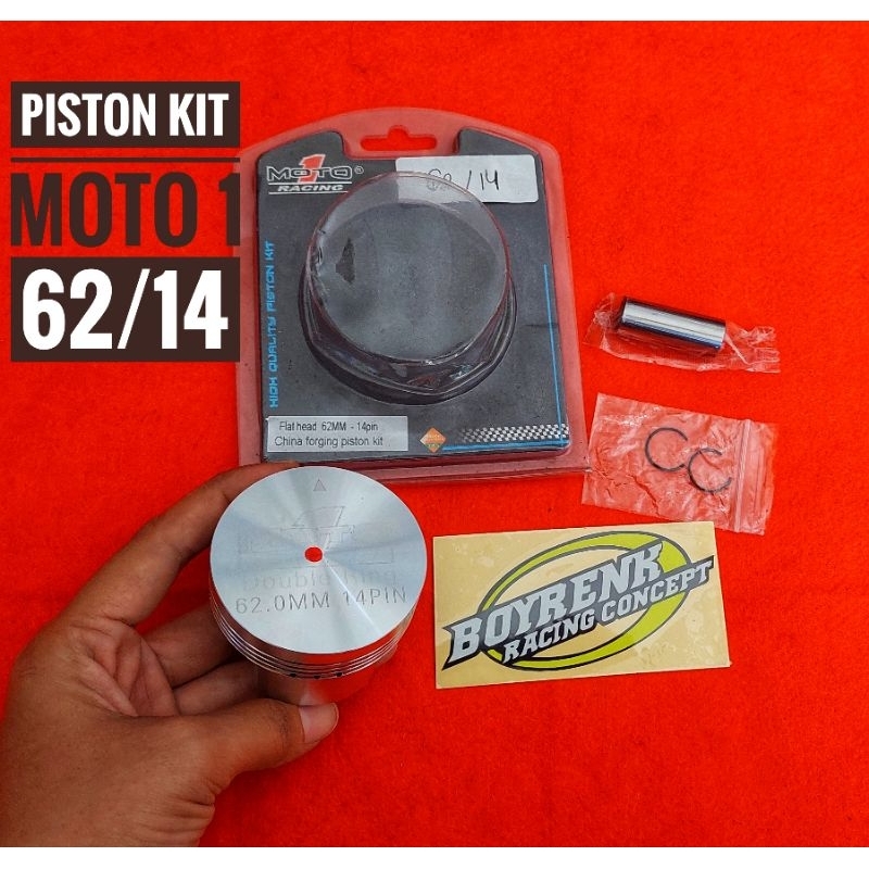 PISTON KIT MOTO 1 RACING FORGED DMTR 62 PEN 14- BOYRENK RACING