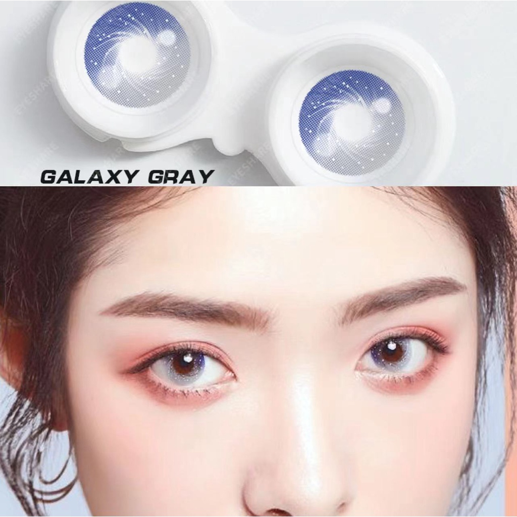 Softlens Murah Lensa Kontak Warna Lensa Mata Normal Soplen Mata Soflens Grey Abu Soflen korea SoftlensX2