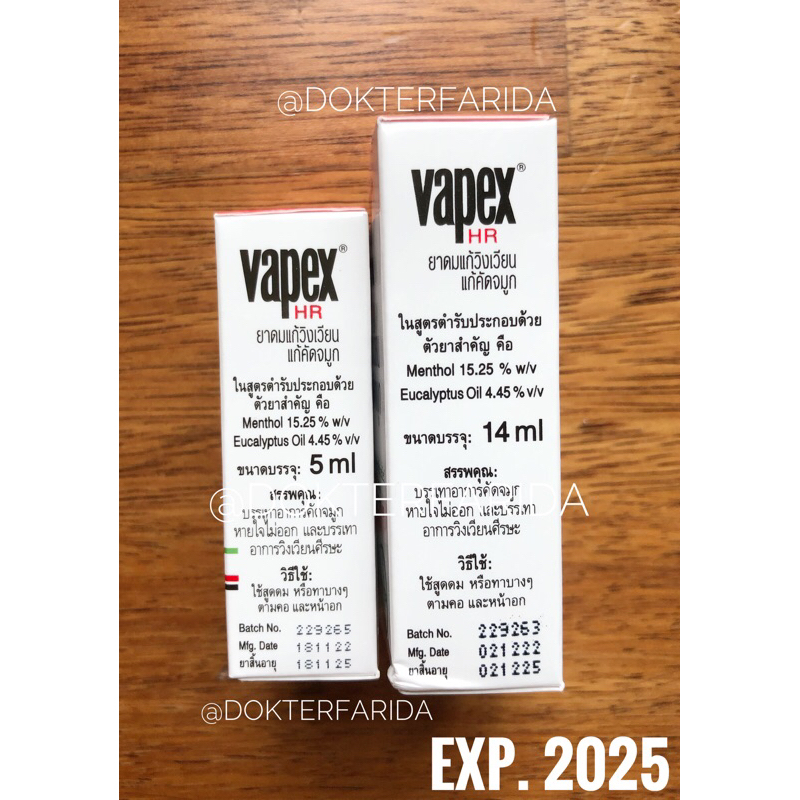 VAPEX Inhaler 2 in 1 | Minyak Angin - Original Thailand