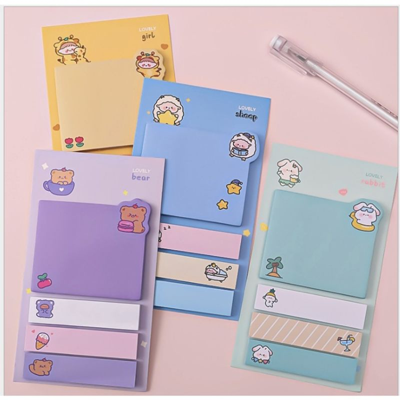 

[KICY] Sticky Notes LOVELY Cute Memo NOtes Memo Pad Catatan