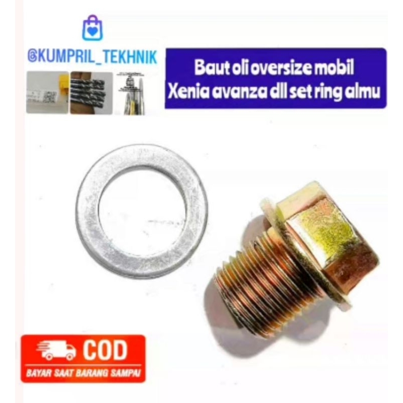 Baut oli oversize mobil xenia avanza dll set ring alumunium kepala baut kunci17