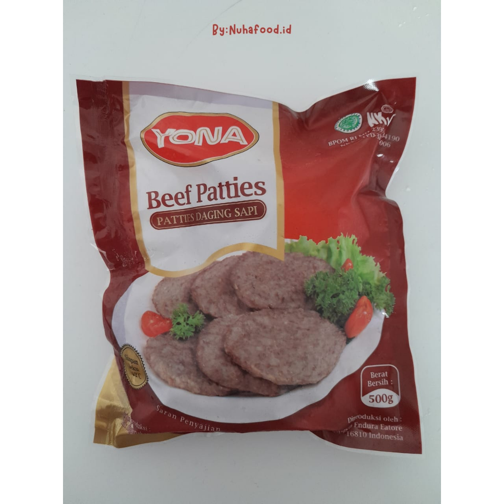 

Yona Beef Patties 500gr/ Vitalia Burger Sapi280 gr/Bartoz burger sapi 280 gr