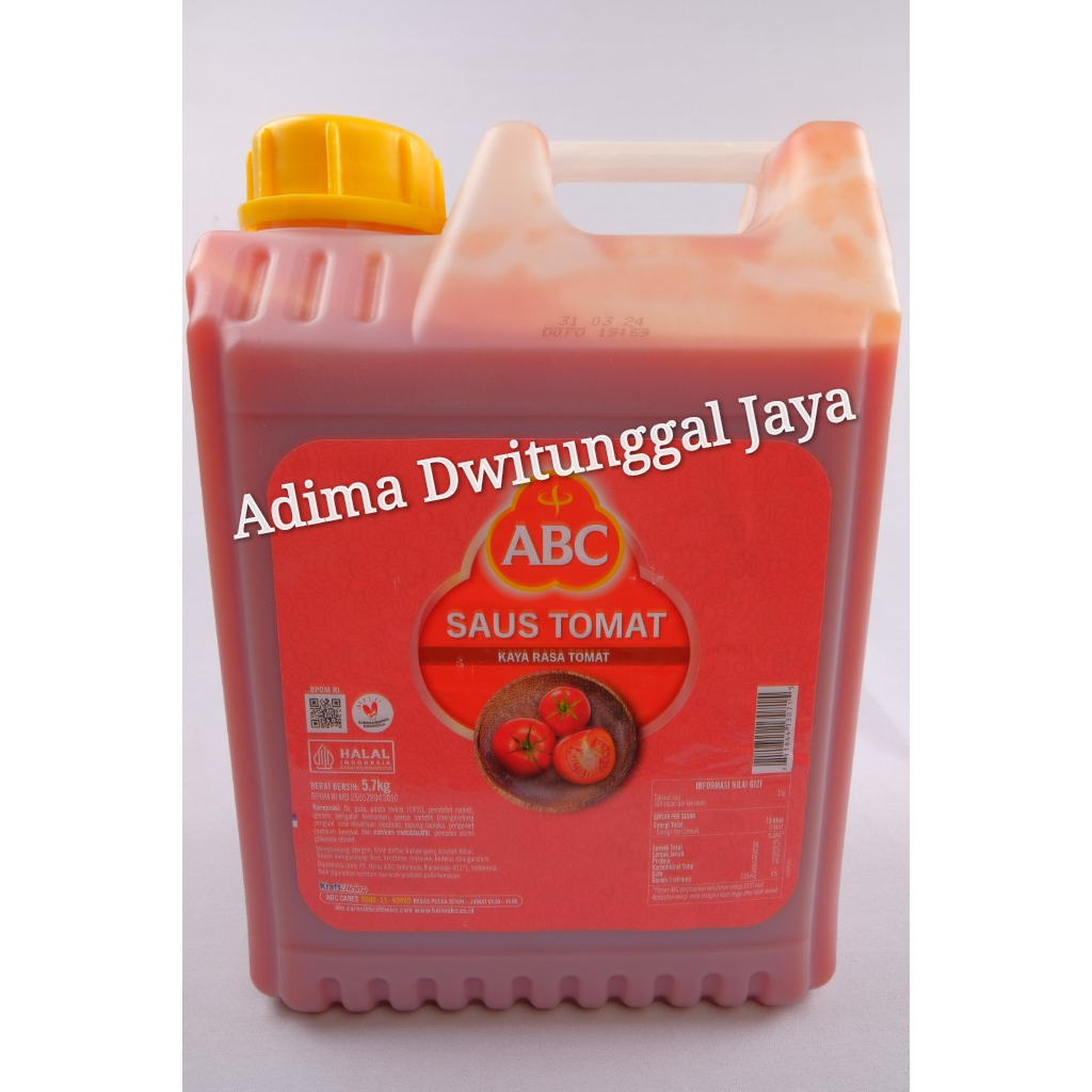 Saus Tomat ABC Dirigen / Sambal Tomat Jerigen / Galon 5.7 kg